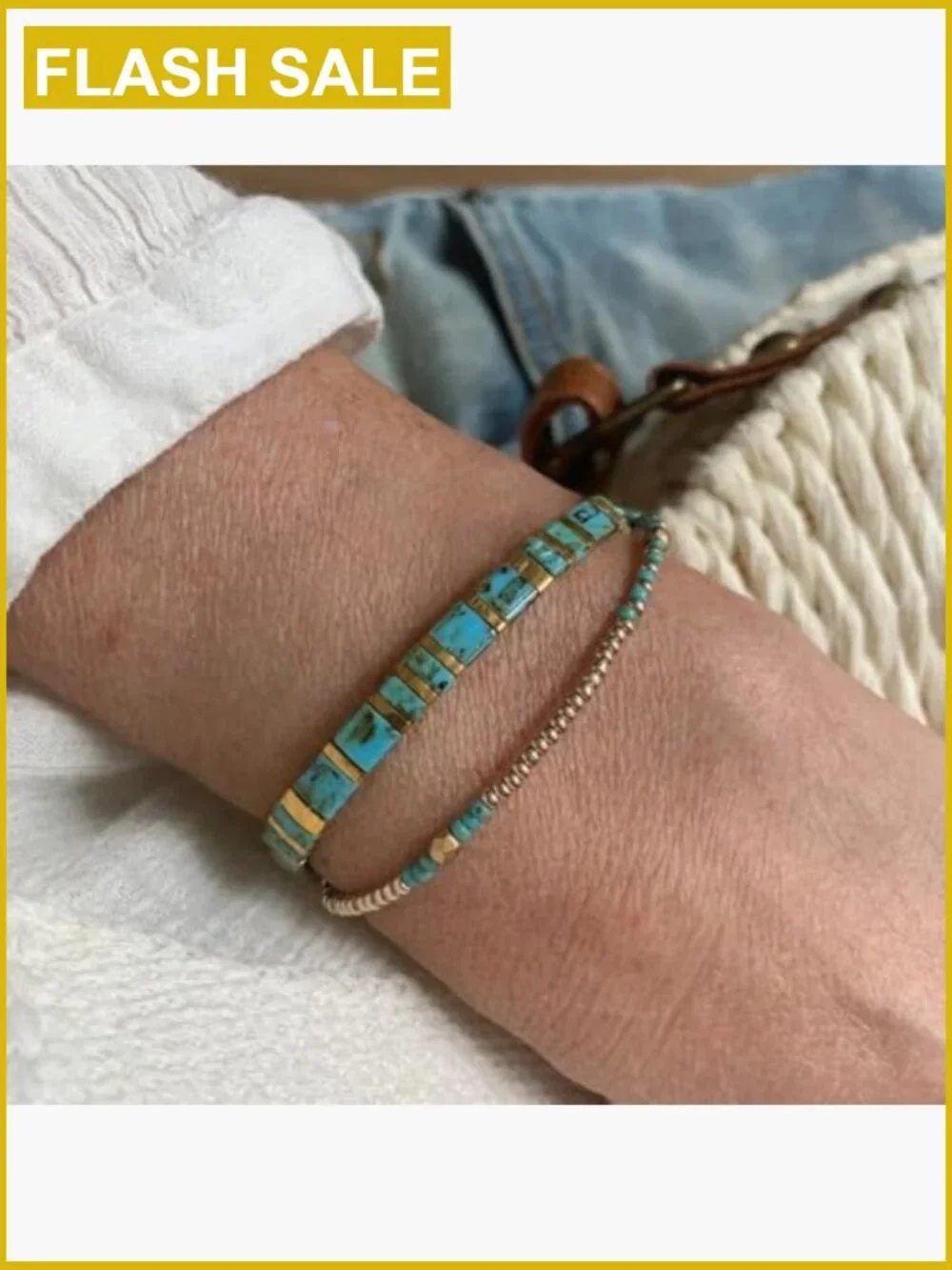 Bohemian Miyuki Glass Beaded Stretch Bracelet Set for Women